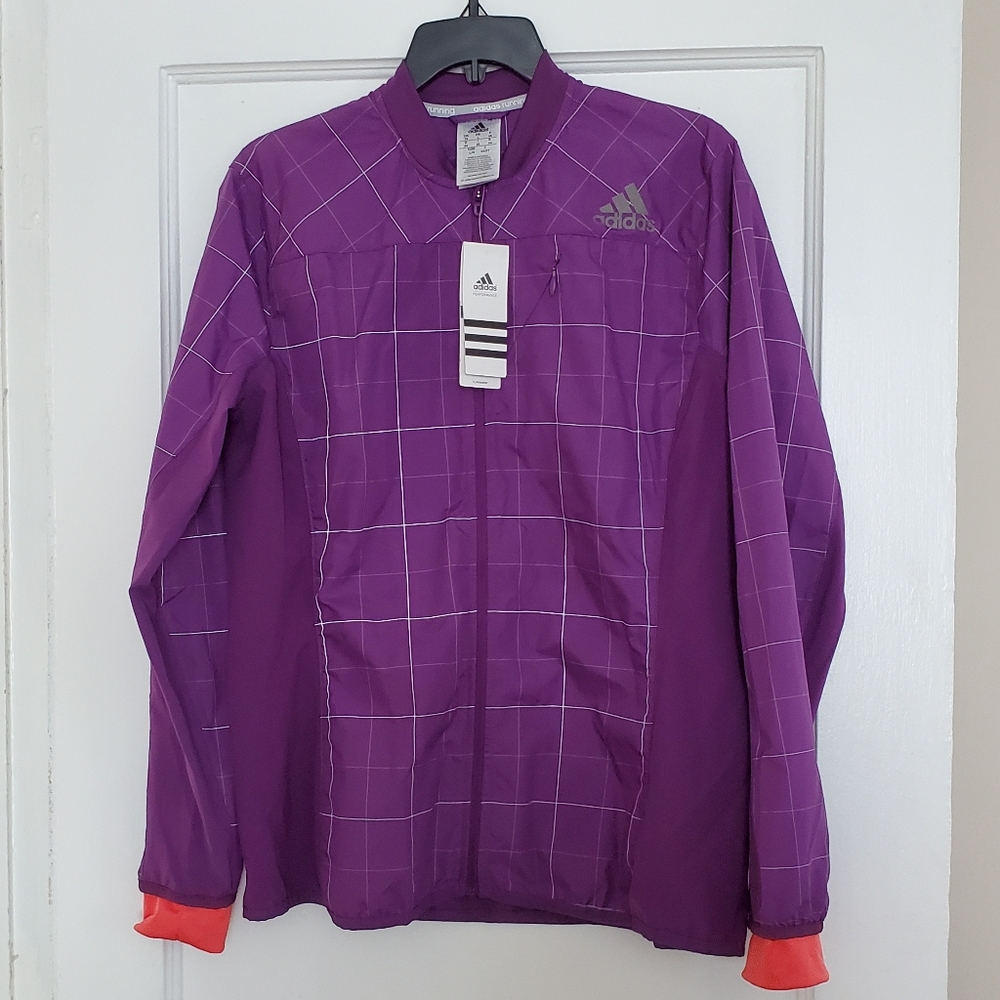 NWT Adidas Women's Smarter Running Jacket sz L